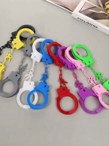 Accessoires de costume multicolores pour femmes et hommes, fausses menottes et clés, conviennent pour les blagues de fête d'Halloween, les accessoires de personnage pour le cosplay