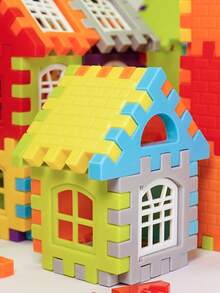 50/100/130pcs Colorful House Building Blocks, Large Blocks, Children's Room Decor House Blocks, Tabletop Game Enlightening Creative Toys, DIY Assembly Toys, Birthday Gift