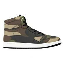 R&RH Camo Green Mens High Top Sneakers - Green - View 6