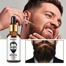 ¡Realza el encanto de tu barba! Aceite para Barba MOPOYAT - E, aceite esencial para nutrir, espesar y dar brillo - Crea una barba gruesa y elegante - Cuidado suave, regalo ideal para hombres, novios, esposos y papás. - Blanco - Ver 1