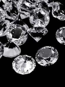 100 Peças Cristais de Diamante Transparentes Acrílicos Pontiagudos para Decoração de Unhas DIY, Materiais de Decoração