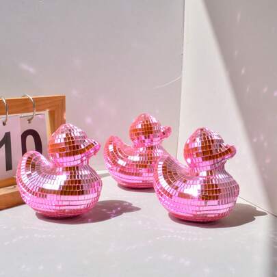 1pc Mirror Mosaic Duck Disco Ball Ornaments Party Decoration