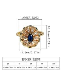 1pc Bohemian Sunflower Ring - Handmade Zirconia Statement Ring, Unique Floral Jewelry For Women/Men, Elegant Stackable Ring, Perfect Daily Wear & Gift