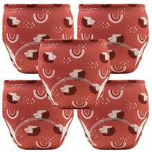 5pcs Reusable Baby Potty Training Underwear, Comfortable Breathable Thin Anti-Leak Cloth Diapers For Newborn Baby Boys Girls, Washable, Breathable Training Pants, Leakproof, Unisex, All Season Infant Clothing - Elegant Printed Patterns, Great Gift For Every Baby - Multicolor - View 11