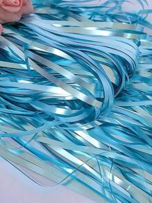 1pc 100*200cm, Glossy Lake Blue Birthday Party Background Decoration Plastic Rain Curtain, Birthday Party Background Decoration Hanging Banner Glossy Rain Curtain, Birthday Hanging Rain Curtain Decorations Decorations For Birthday Parties, Weddings, Festivals, Theme Party Background Decorations, Party Photo Props, Room Wall Decorations, Home Decorations