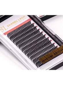 240 Stück Anime Spike Spitze Wimpern Fertig-Fächer Spitze Wimpern 0,07 D 8-15mm dunkel weich Manga Anime Wispy Spitze Laser Wimpernverlängerung Federform Flaum Flocke Wimpernhaare Brasilien Russland Volumen Wimpern