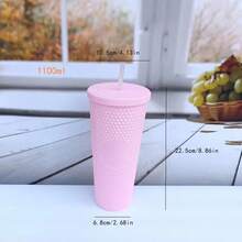 3PCS 1100ML+700ML+400ML Durian Shape Cup Set, Large Capacity Cups With Lids & Straws, Practical & Aesthetically , Suitable For Travel, Outdoor, Camping, Fitness, Office, Ideal For Holidays, Birthday, Anniversary Gifts - Multicolor - View 21