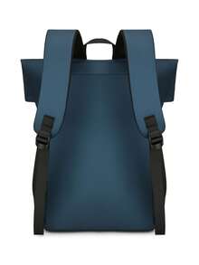 Nylon Fabric Large Capacity Multi-Pocket Casual Backpack - Blue - View 6