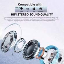 Pro 6 TWS kabelloser Kopfhörer mit Mikrofon Bluetooth Ohrhörer für Sport Kopfhörer Laufen Pro6 Headset kompatibel mit Apple