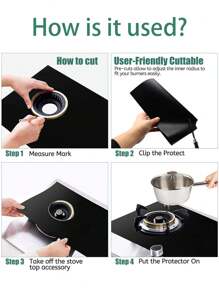 5-Hole Gas Stove Protector, Anti Sticking And Anti Fouling Furnace Cover, Easy To Clean Kitchen Appliance Mat, High Temperature And Oil Resistant Five Hole Gas Stove Mat, Anti Sticking And Washable, Keeping The Stove Clean