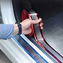 1m/捲 車門門檻保護條 3cm寬 1m長 碳纖維風格防刮保護貼紙 車飾配件 升級愛車外觀 - 彩色 - 查看 3
