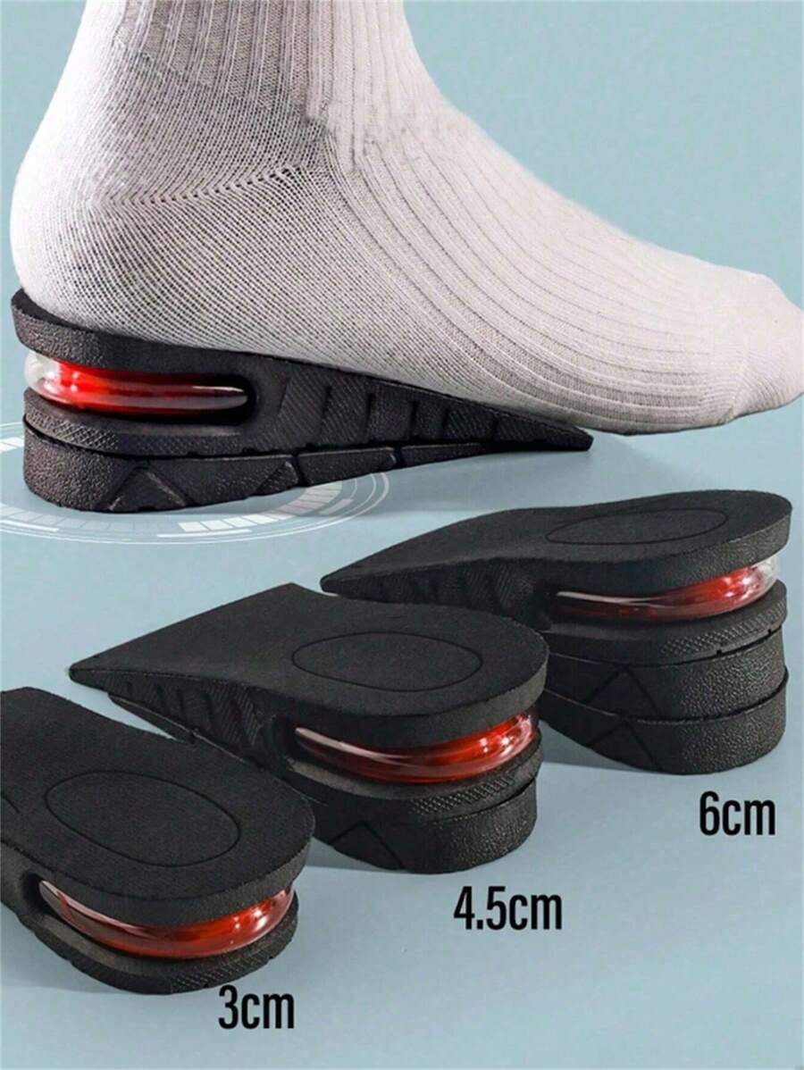 2PCS EVA Height Increase Insole Deodorant Breathable Memory Foam Pads Invisible Inner Height Increasing Shoe Half Pad For Unisex
