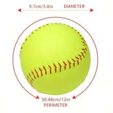 1pc 12-Inch Hardball Softball, Outdoor Sports Slow Pitch Softball, High Training Ball