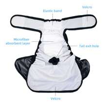 3 paquets de couches-culottes lavables pour chien femelle, de haute qualité et très absorbantes. Couches-culottes souples pour chiots, durables et résistantes aux fuites, motif léopard. Convient pour les chaleurs, l'incontinence et le dressage des chiots.