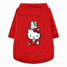 Sanrio 1 Peça Moletom de Gola Redonda Adequado para Roupas/Casaco de Cachorro/Gato, Roupas Estampadas com Desenho Animado Sanrio