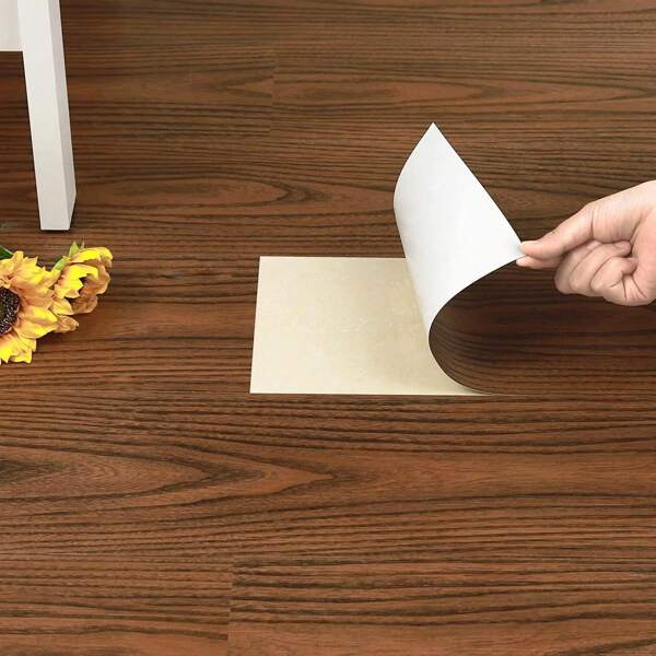 Decorative Faux Wood Grain Floor Stickers For Home Kitchen Accessories Kitchen Room Decor Wall Decor Wallpaper Wall Paper Wall Stickers