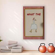 Canvas Poster What The Duck Wall Art Funny Print Wall Art Sweary Rude Canvas Prints Hallway Posters Bathroom Posters Digital Print - Framed - View 2