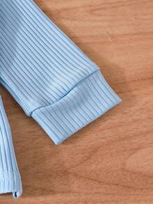 Bộ quần áo thun dài tay in hình khủng long/màu trơn mùa thu cho bé trai, phong cách giản dị, phong cách đi học - Nhiều màu - Xem 11