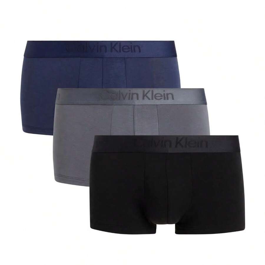 Calvin Klein LOW RISE TRUNK 3PK - BLUE GREY - View 1