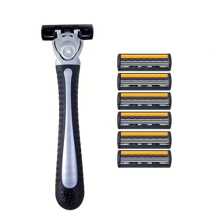 Premium Men's Razor With 3-Layer Stainless Steel Blades, Manual Razor Replacement Head, Gift For Father's Day, Christmas, Mother's Day