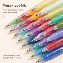 6 Colors Languo Feutre Acrylique Paint Markers Pens Stationery Acrylic Gel Pen 1.0mm For Rock Ceramic Glass Wood Drawing Writing Art Supplies Back To School