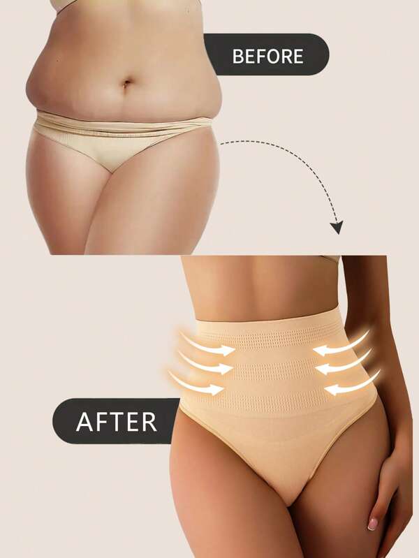 Mutandine modellanti senza cuciture, contenitive, modellatrici della vita, perizoma a vita alta, modellatori di corpo, biancheria intima da donna, colore unito, lingerie