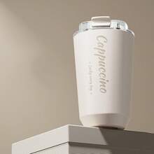 1pc 380ml Double Wall Vacuum Stainless Steel Coffee Tumbler, Portable Insulated Travel Mug Suitable For Office Workers, Elegant Appearance, Convenient To Carry, Enjoy A High-Quality Lifestyle
