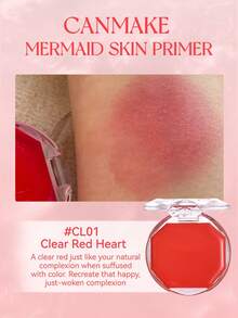 Rubor en crema Canmake #(CL01 Corazón Rojo Claro) de larga duración, sin decoloración, altamente pigmentado, ligero, de larga duración, suave, rosa, marrón, regalo de Navidad, invierno, graduación, cumpleaños, vacaciones, verano, otoño, Y2K, moda, maquillaje, cosmética, fiesta, playa, viaje, campamento, al aire libre, escuela, campus, festivales, decoración, regalo, presente, cosplay, mejor color, encanto, vibra - CL01 Corazón rojo transparente - Ver 2