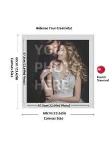 定制 5D DIY 钻石画套装,尺寸可选 - 个性化您的照片、圆形钻石、亚克力工艺、独特的定制照片礼物 - 非常适合家居装饰和情人节 - 彩色 - 查看 22