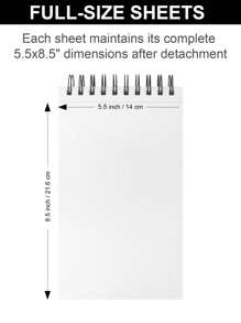 Artexus Artexus Spiral Sketch Book 5.5" * 8.5", 100 Sheets, 68 Lb, Smooth Paper For Pencil And Pen, Heavyweight Artist Pad, Kraft Black Blue Covers, Top Spiral Drawing Pad For Sketching, Journaling, Doodling,Back To School,School Supplies