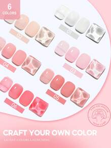 coscelia 6PCS Soak Off Gel Nail Polish Set 7ML Crystal Jelly Pink Red Brown Nail Gel Polish Needed UV/LED Nail Lamp, Summer Gel Nail Polish Kit Manicure Kit Nail Supplies For Women DIY Nail Art Salon Gift