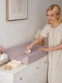 1 pieza Colchoneta para cambiar pañales de bebé impermeable, estera de masaje y tacto para bebé