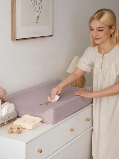 1pc PU Leather Waterproof Baby Changing Pad, Infant Massage & Diaper Changing Station, Not For Sleeping