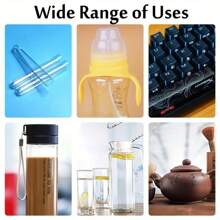 10 Peças Escova de Limpeza Reutilizável para Canudos - Limpador de Aço Inoxidável 304 para Canudos de Vidro, Silicone, Metal, Bicos de Bule, Garrafas Pequenas