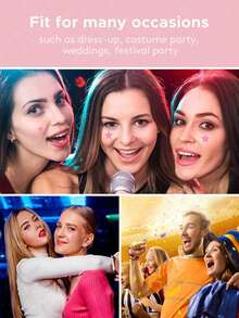 40/200/240/320/960 件万圣节和圣诞节装饰贴纸,派对用彩色五角星贴纸,节日照片装饰,脸部装饰贴纸,仅供装饰(非化妆品) - 彩色 - 查看 8