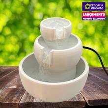 FONTE DE ÁGUA DOIS JARROS BIVOLT CASCATA DECORATIVA