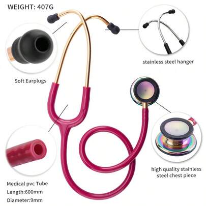Professional Double Sided Stethoscope Portable Cardiology Stethoscope Medical Equipment Nurse Doctor Stethoscope Equipo Medico