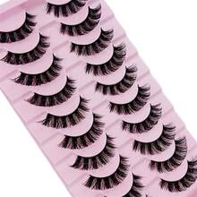 30 Pairs Dramatic Fluffy Russian Strip Lashes Faux Mink For Makeup False Eyelashes DD Curl Messy Volume Fake Lashes - 濃密款 - 查看 2