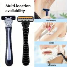 Premium Men's Razor With 3-Layer Stainless Steel Blades, Manual Razor Replacement Head, Gift For Father's Day, Christmas, Mother's Day