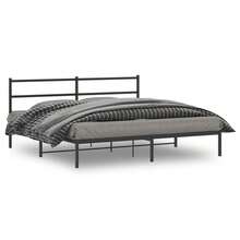 Bed Frame Black Powder-Coated Steel King Metal Bed Frame-1210 - Multicolor - View 1