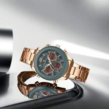 NAVIFORCE NAVIFORCE Dial Quartz Analog LCD Digital Watches Seiko Movement Playful Watch Unique Design Of Heart-Shaped Fashion Casual Girlfriend Gifts Clock 5045S,With Gift Box,Perfect Gifts,Perfect For Business Casual/Sporty/Party/Street/IndustrialStyle/Gym/Sport/Refreshing/Young/Business
