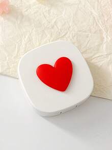 XIANG YU 新款极简马卡龙色隐形眼镜盒，化妆镜盒，3D爱心设计，便携小巧韩版，时尚高端收纳盒，学生必备 - 3d愛心 - 查看 8