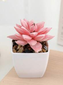 4pcs Artificial Succulent Plants, Small Fake Plants For Indoor Home Decor, Synthetic Flowers For Window Sill, Bathroom, Wall, Desk, Office, Kitchen, Farmhouse, Suitable For Christmas, Halloween, Easter, New Year