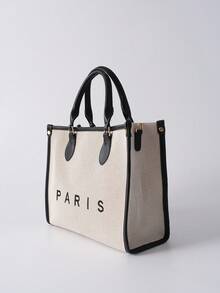 大容量女士日常通勤休闲手提单肩包 圣诞节冬季圣诞礼物 - 黑色 - 查看 2