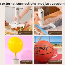 无线真空封口机，家用食品包装机，全自动真空泵，真空食品封口机，USB充电真空封口机，适用于家庭、办公室、户外、旅行食品保鲜，锂电池1200mAh - 彩色 - 查看 7