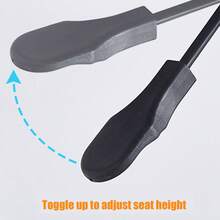 Taburete rodante redondo Taburete giratorio regulable en altura con reposapiés y ruedas Taburete con ruedas elevadoras - Blanco - Ver 6