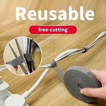 1pc Adjustable Length Organizing Strip – Versatile Cable Tie, Plant Securer & Household Helper – Tidy Up Cables, Plants & Home Scenarios
