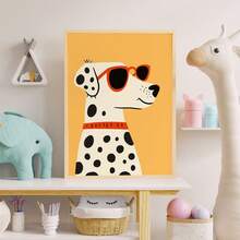 1件都市伙伴婴儿房墙饰 - 1张滑板狗和熊海报，配有“天生与众不同”标语和彩虹图案（点状背景）。滑板动物装饰，都市婴儿房装饰，中性动物海报，可爱狗狗熊套装，彩虹点状婴儿房艺术画，励志婴儿语录，可移除婴儿房贴纸，水彩海报，涂鸦风格婴儿房装饰，时尚动物角色，可直接悬挂，点状背景