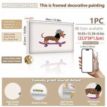 1件都市伙伴婴儿房墙饰 - 1张滑板狗和熊海报，配有“天生与众不同”标语和彩虹图案（点状背景）。滑板动物装饰，都市婴儿房装饰，中性动物海报，可爱狗狗熊套装，彩虹点状婴儿房艺术画，励志婴儿语录，可移除婴儿房贴纸，水彩海报，涂鸦风格婴儿房装饰，时尚动物角色，可直接悬挂，点状背景