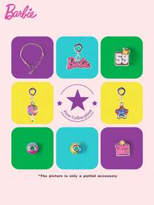 Mattel 1Set Barbie Officially Licensed DIY Beaded Bracelet Hand String Colorful Stackable Crystal Wrist Adornment Stars Ice Cream Lollipop Shapes Delicate Ornaments Party Cosplay Dress Up Jewellery Decorations Jewelry Birthday Mothers Day Gifts - BB-200302 - View 4